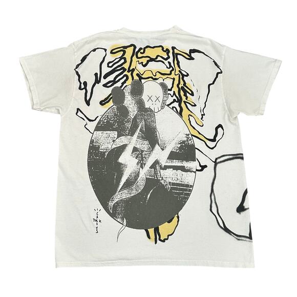 Travis Scott Cactus Jack x Kaws For Fragment Cream T Shirt Sz M - Picture 2 of 12